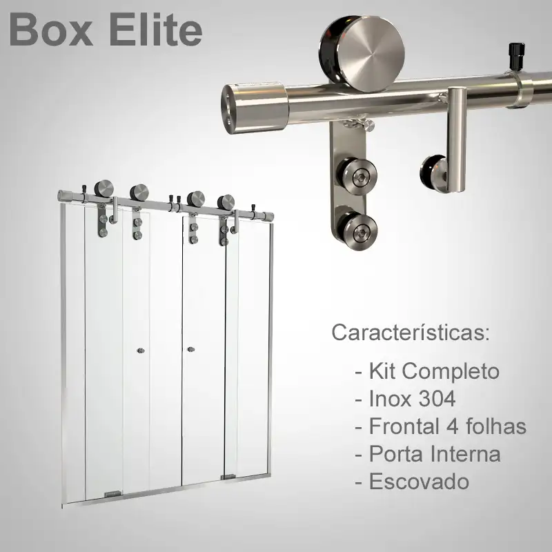 Frontal Interno 4 Folhas Escovado